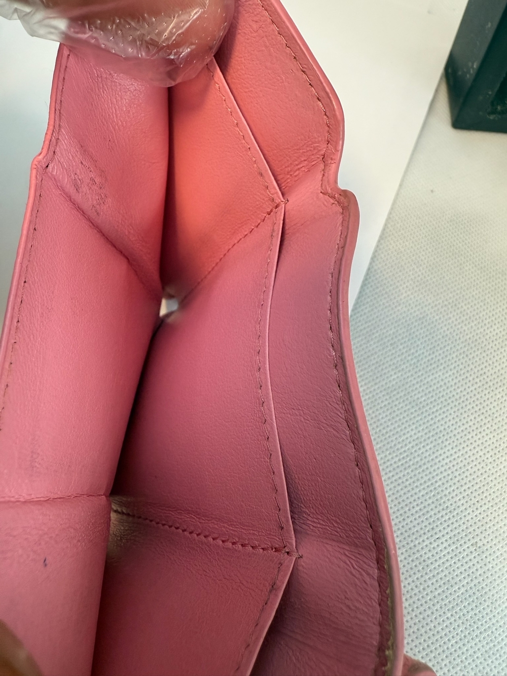 Balenciaga Pink Pebbled Leather Wallet - Picture 3 of 12